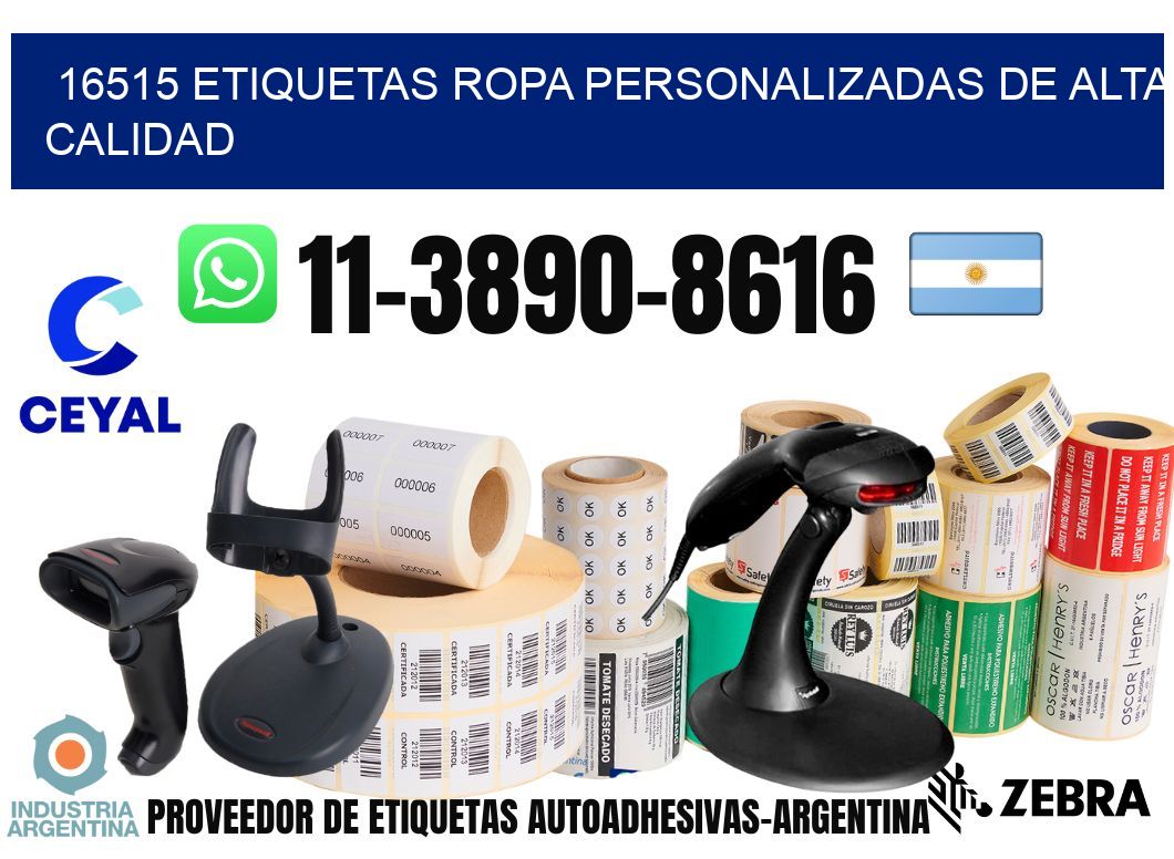 16515 Etiquetas ropa personalizadas de alta calidad