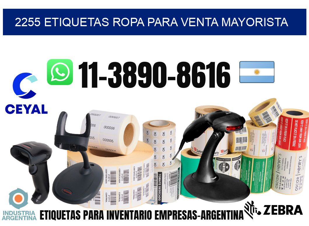 2255 Etiquetas ropa para venta mayorista