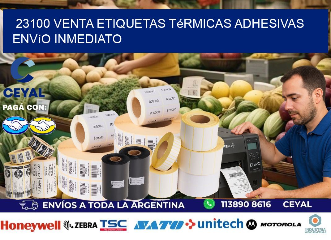 23100 venta etiquetas térmicas adhesivas envío inmediato