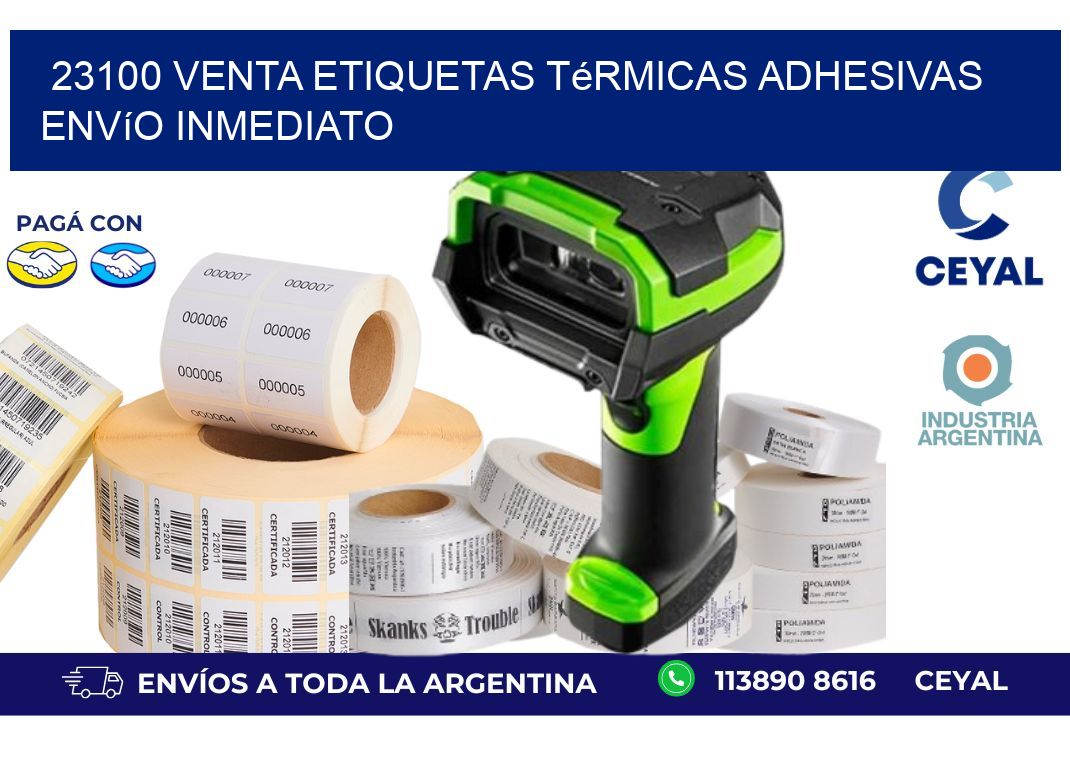 23100 venta etiquetas térmicas adhesivas envío inmediato