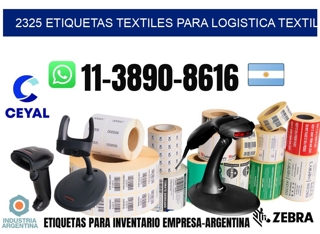 2325 Etiquetas textiles para logistica textil
