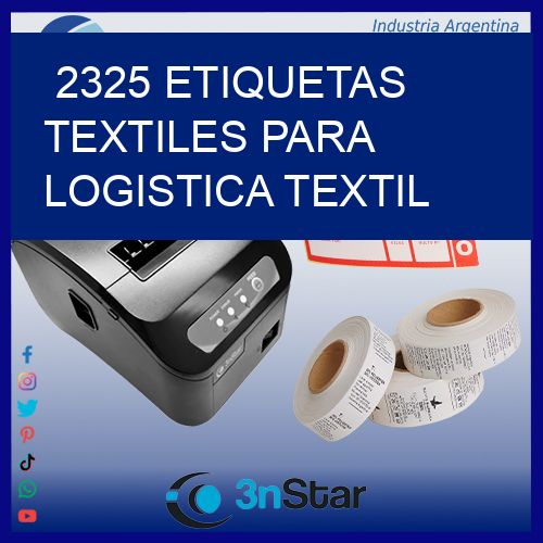2325 Etiquetas textiles para logistica textil