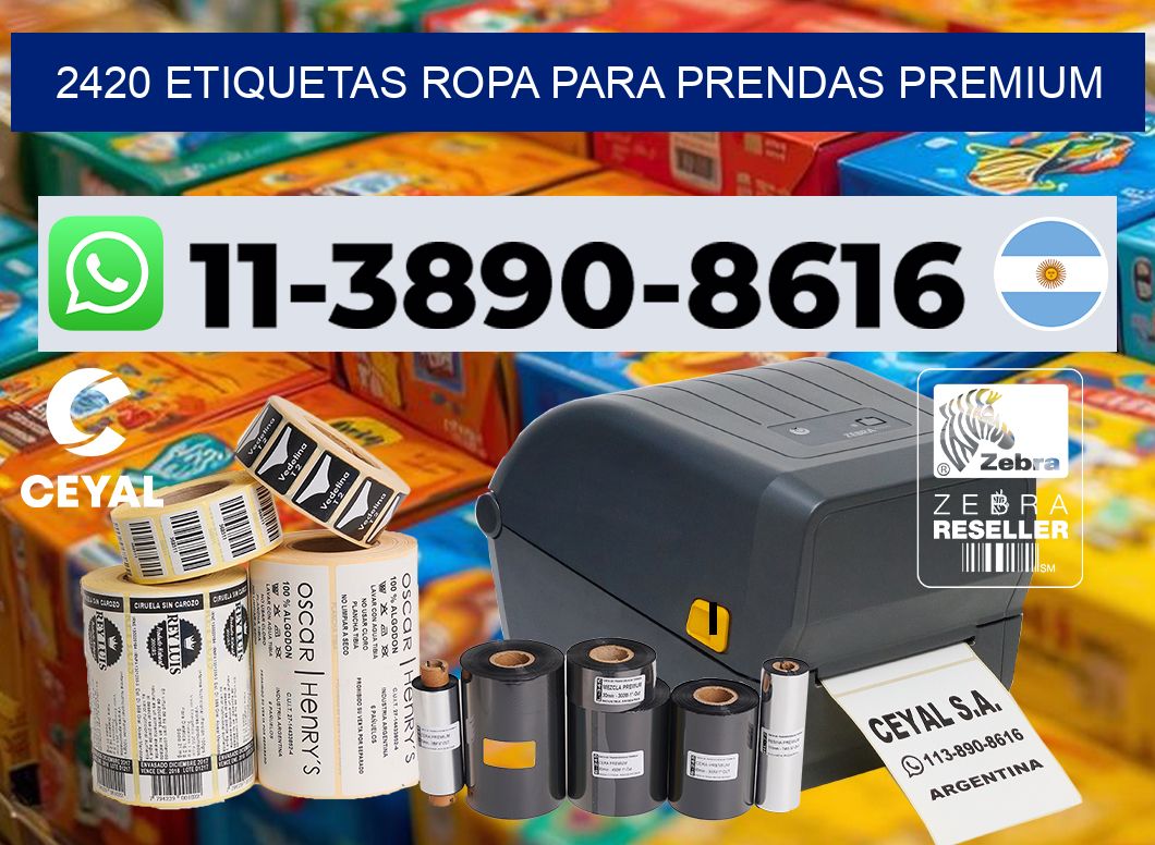 2420 Etiquetas ropa para prendas premium