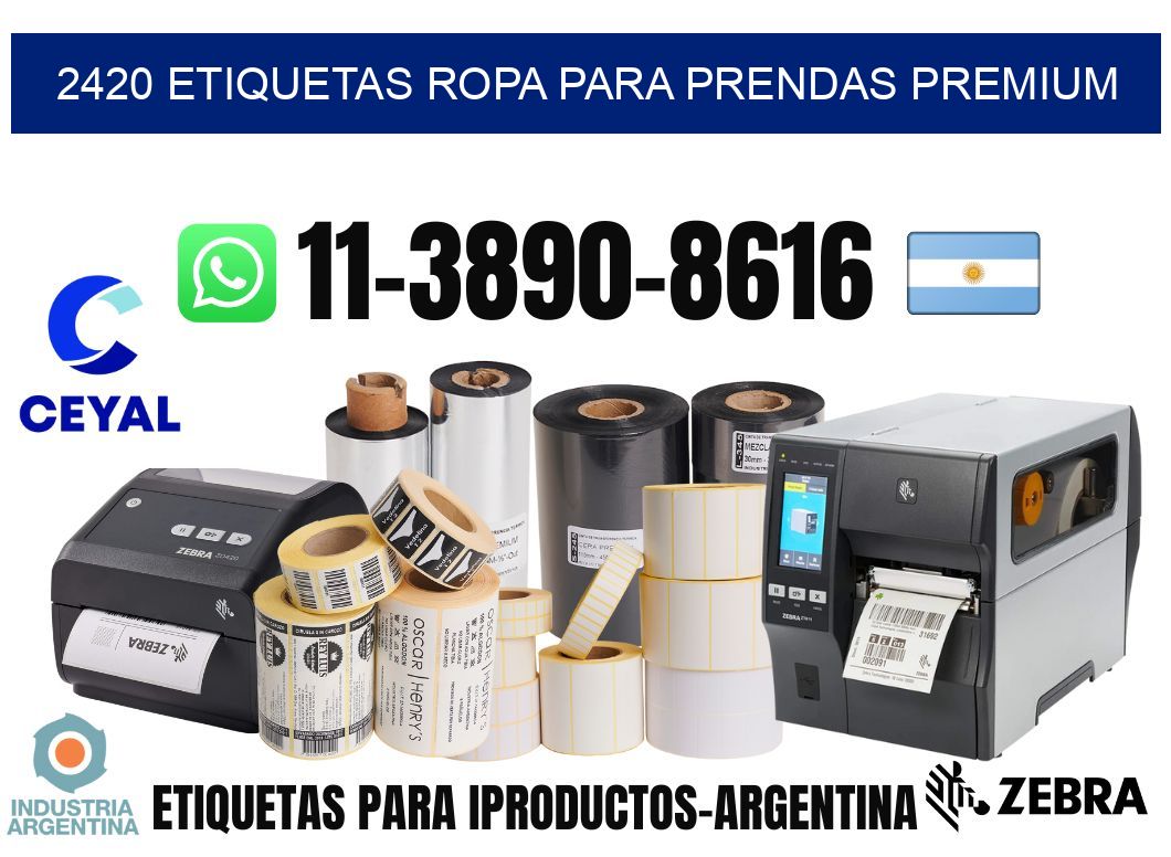 2420 Etiquetas ropa para prendas premium