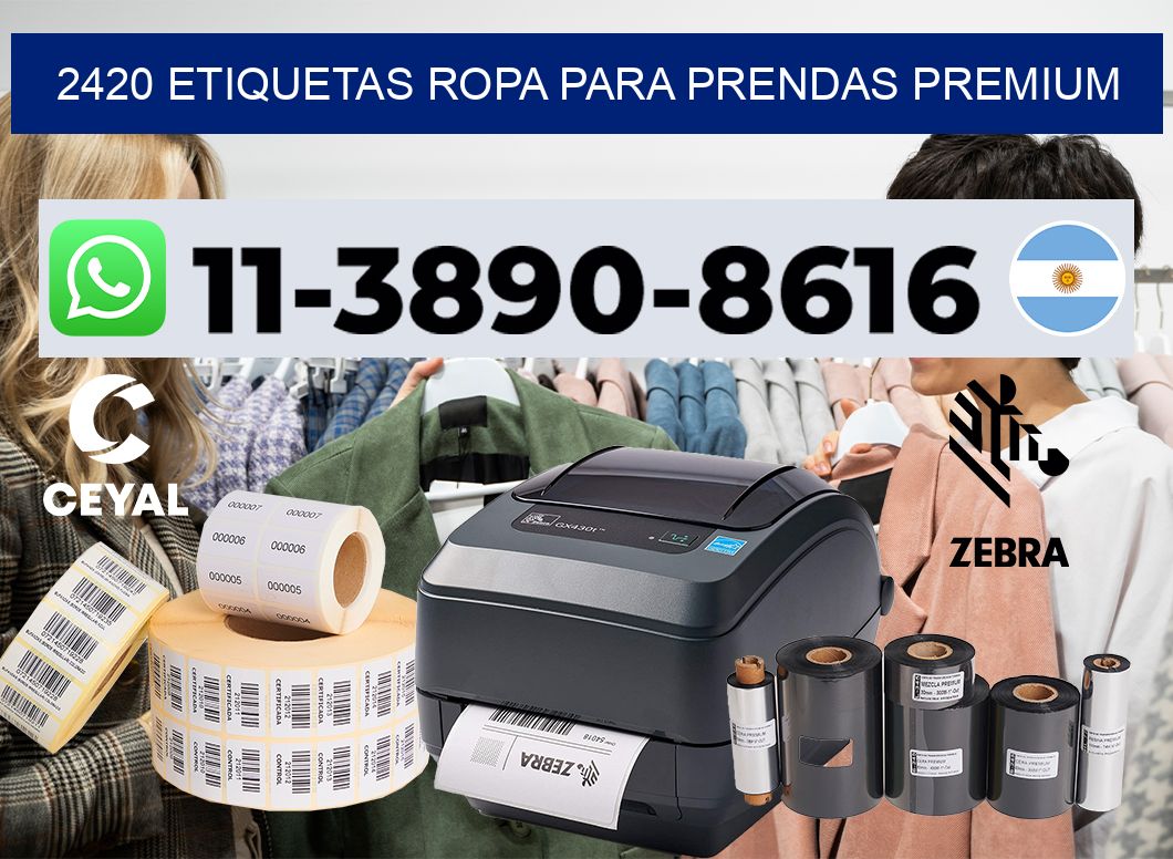 2420 Etiquetas ropa para prendas premium