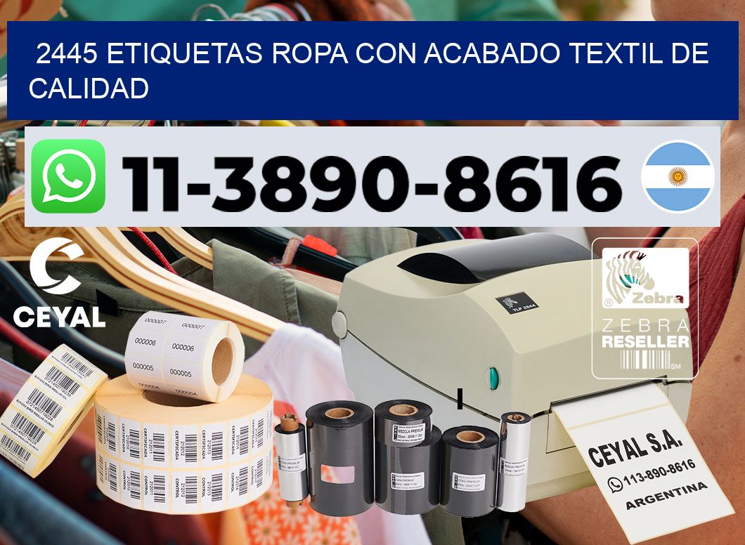 2445 Etiquetas ropa con acabado textil de calidad