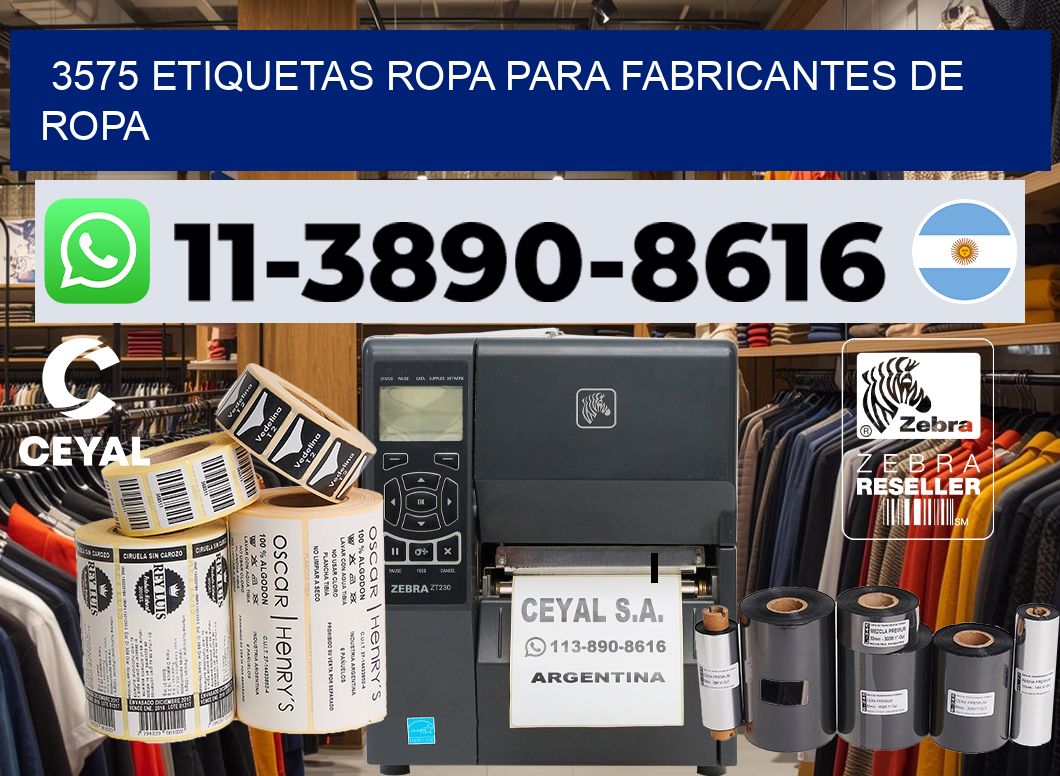 3575 Etiquetas ropa para fabricantes de ropa