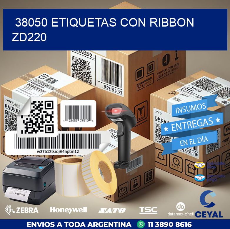 38050 etiquetas con ribbon zd220
