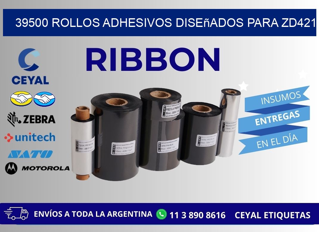 39500 rollos adhesivos diseñados para zd421