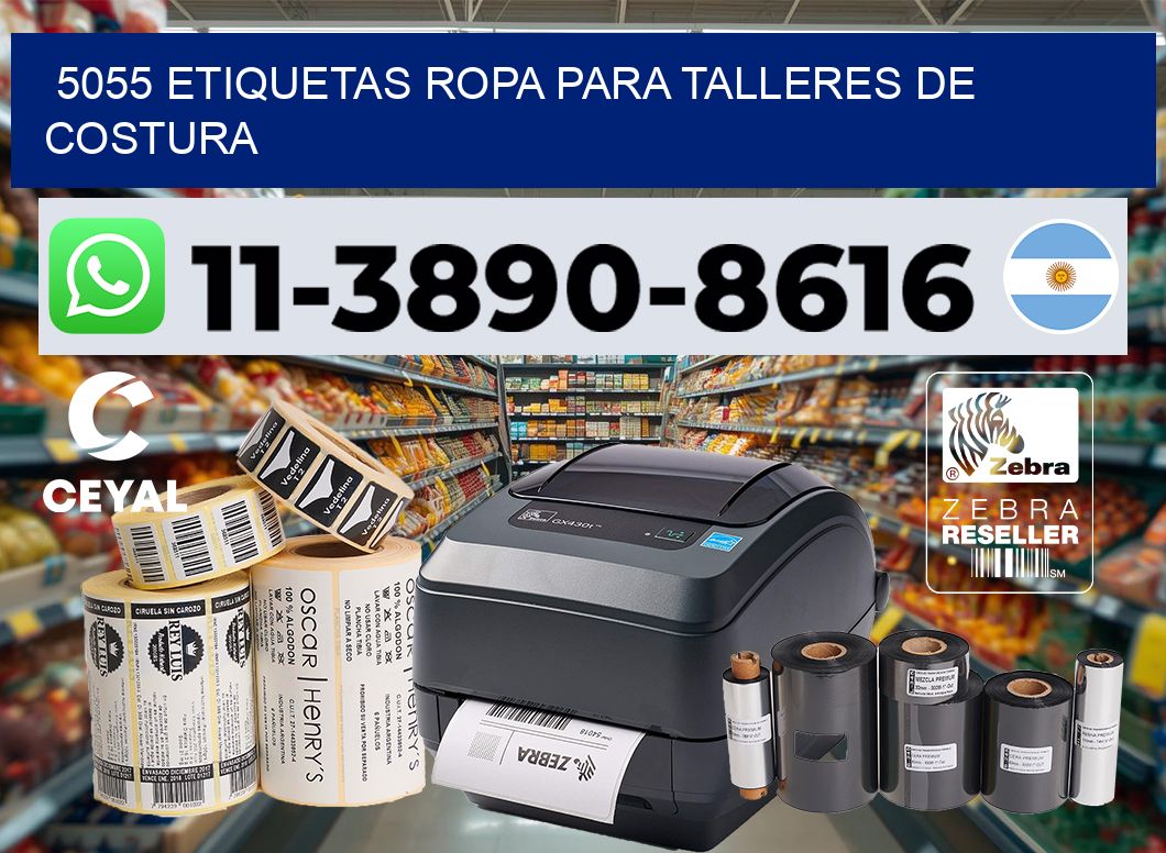 5055 Etiquetas ropa para talleres de costura