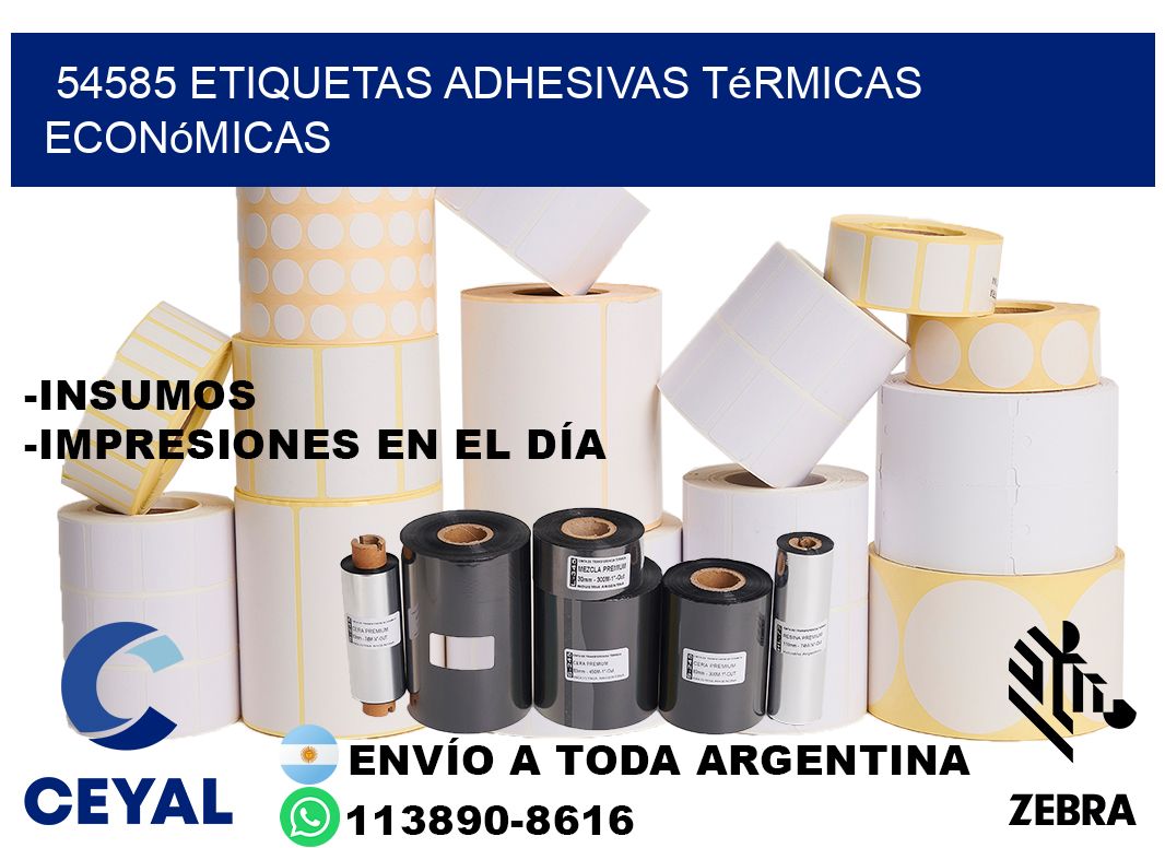 54585 etiquetas adhesivas térmicas económicas