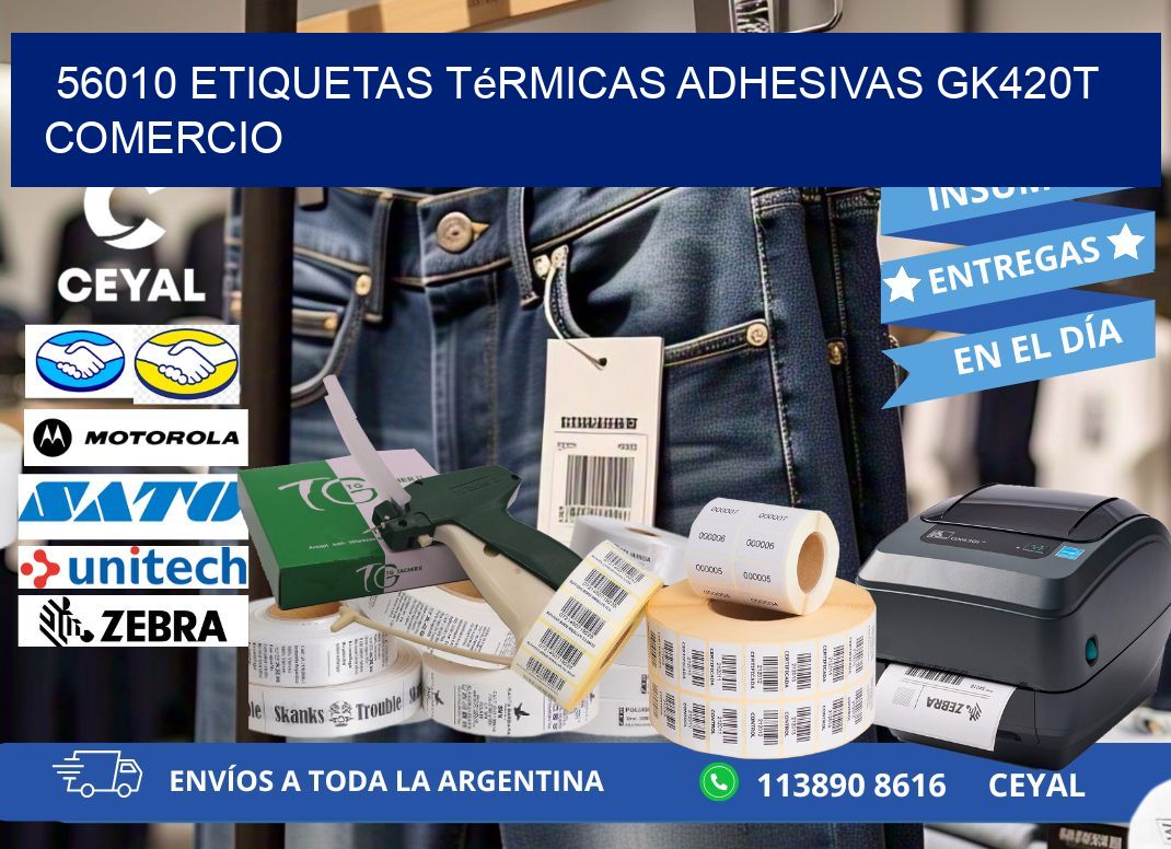 56010 etiquetas térmicas adhesivas gk420t comercio