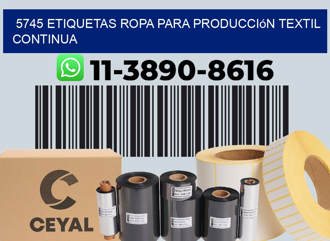 5745 Etiquetas ropa para producción textil continua