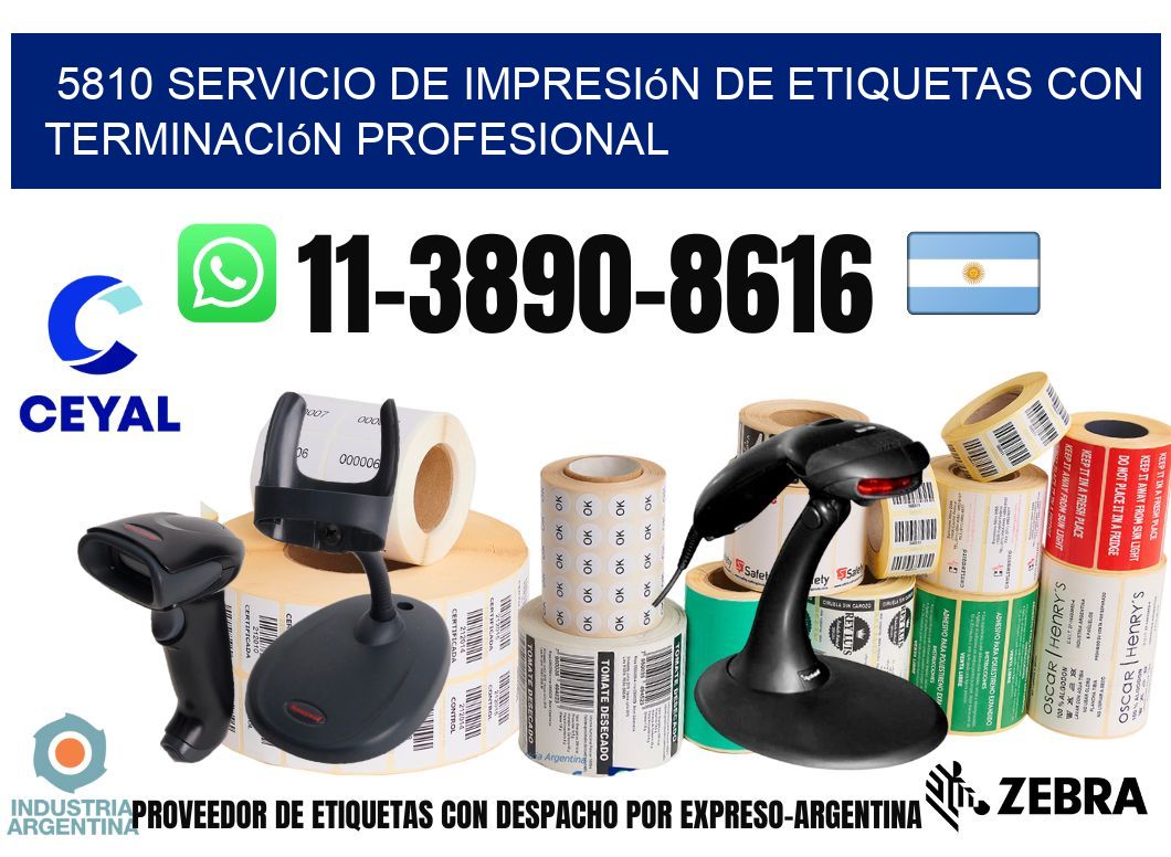 5810 Servicio de impresión de etiquetas con terminación profesional
