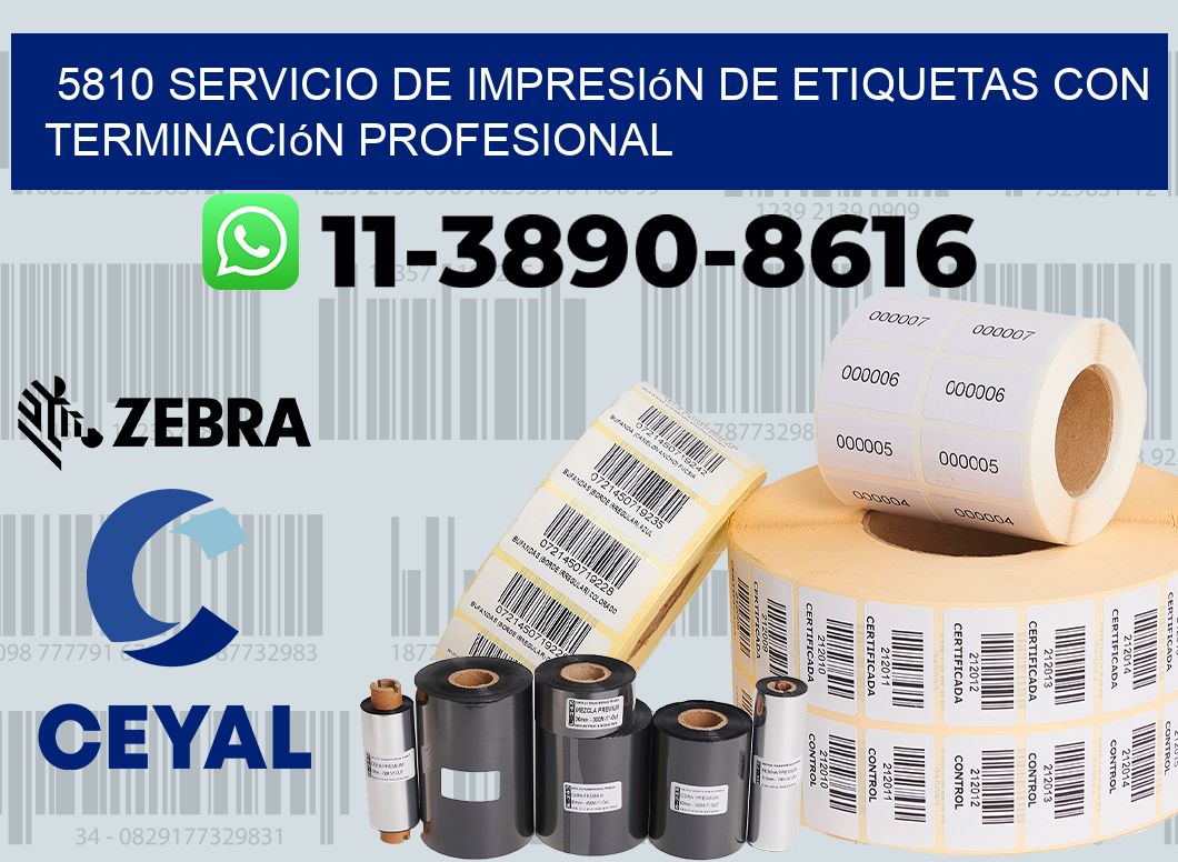 5810 Servicio de impresión de etiquetas con terminación profesional