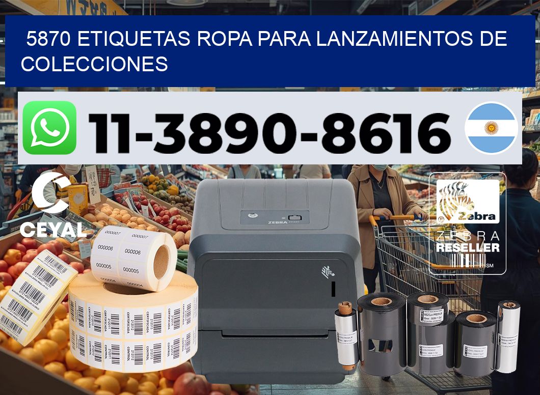 5870 Etiquetas ropa para lanzamientos de colecciones