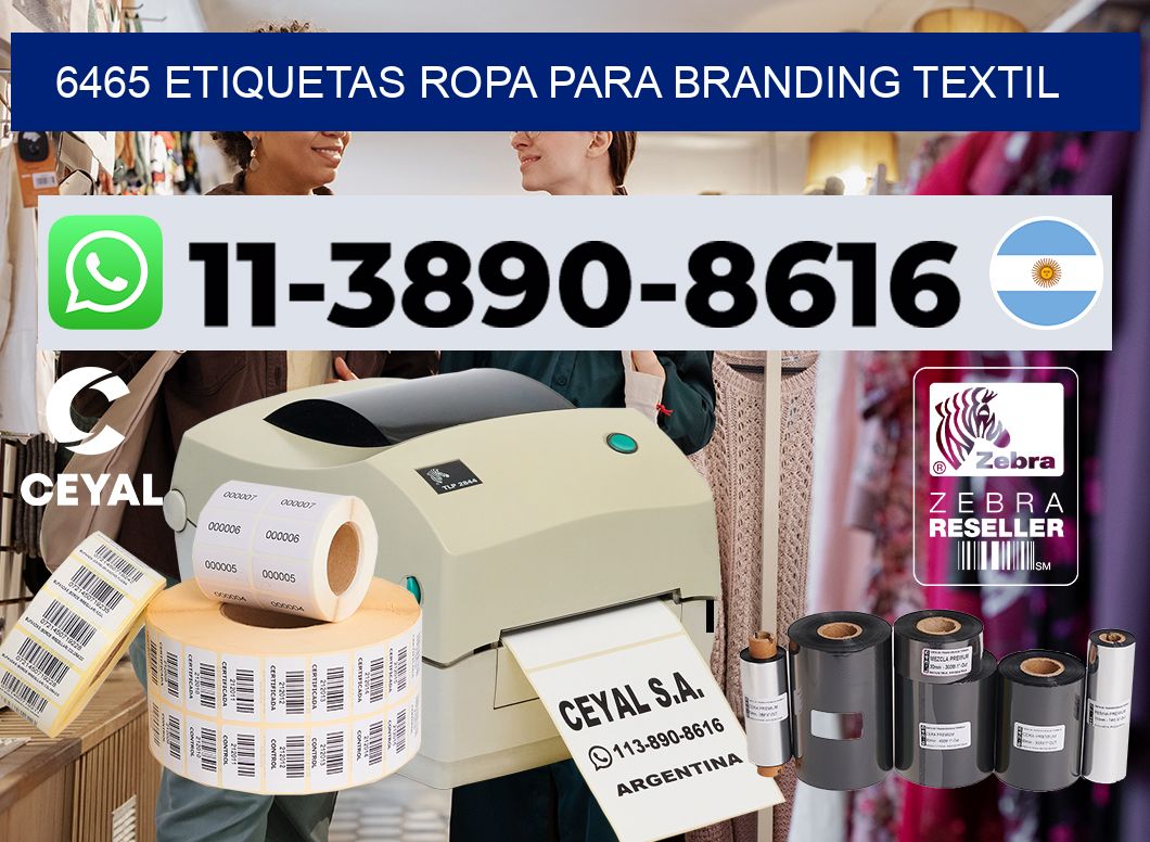 6465 Etiquetas ropa para branding textil
