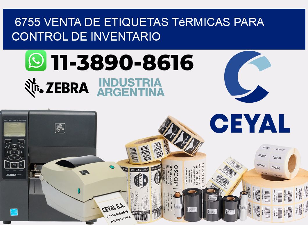 6755 venta de etiquetas térmicas para control de inventario