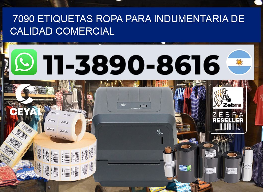 7090 Etiquetas ropa para indumentaria de calidad comercial