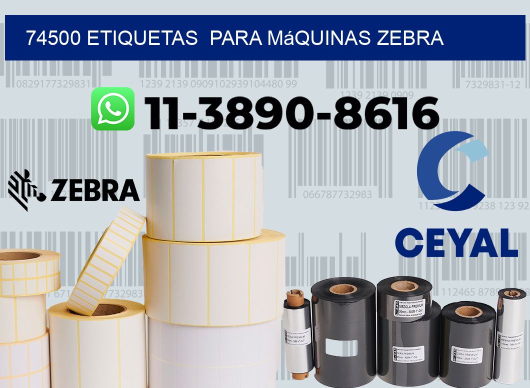 74500 etiquetas  para máquinas Zebra