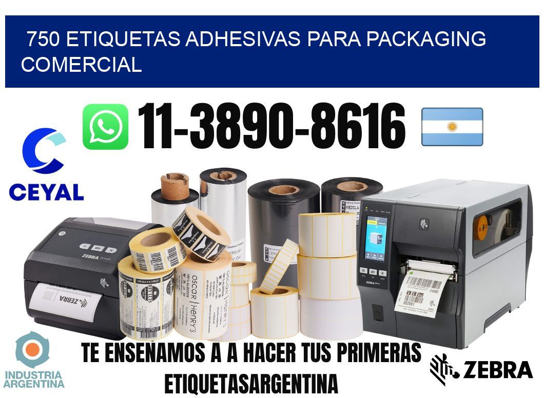 750 Etiquetas adhesivas para packaging comercial
