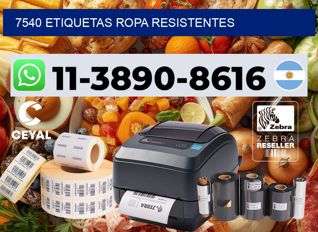 7540 Etiquetas ropa resistentes