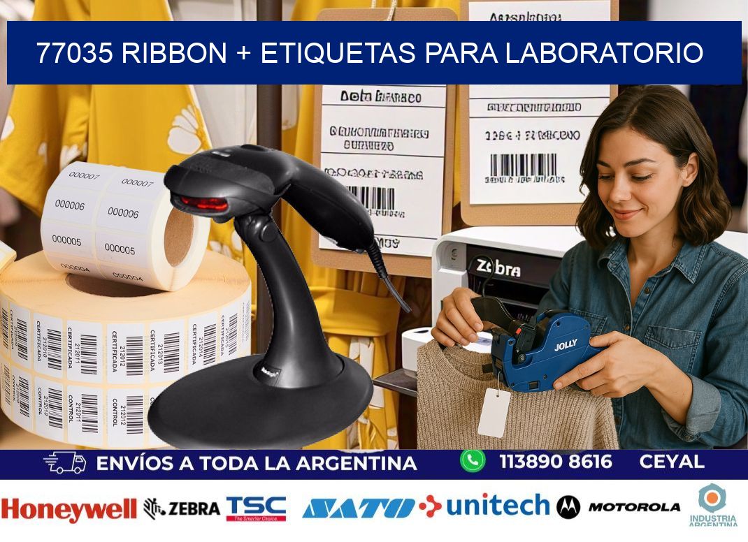 77035 ribbon + etiquetas para laboratorio