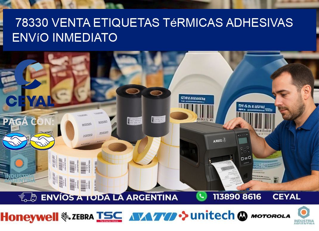 78330 venta etiquetas térmicas adhesivas envío inmediato