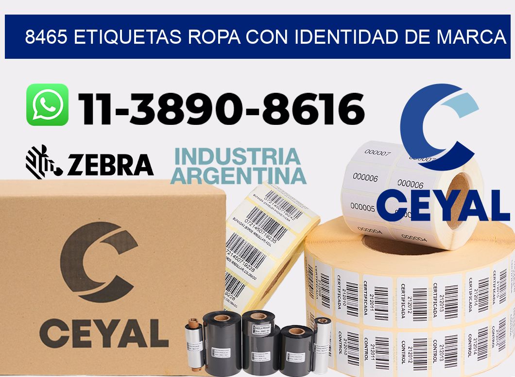 8465 Etiquetas ropa con identidad de marca
