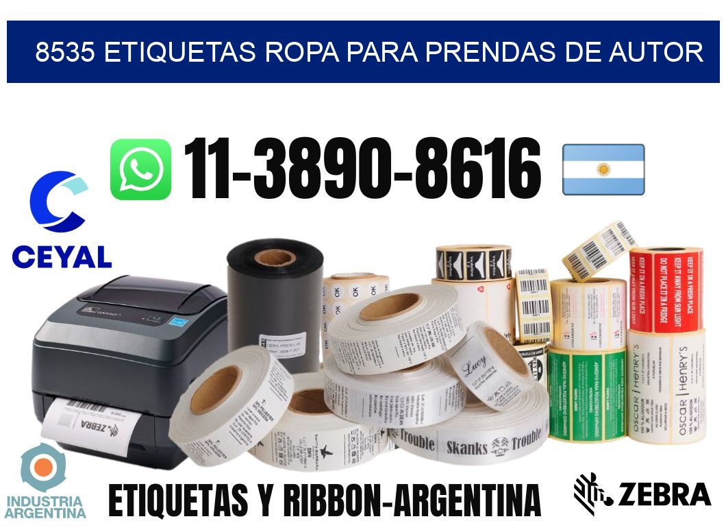 8535 Etiquetas ropa para prendas de autor