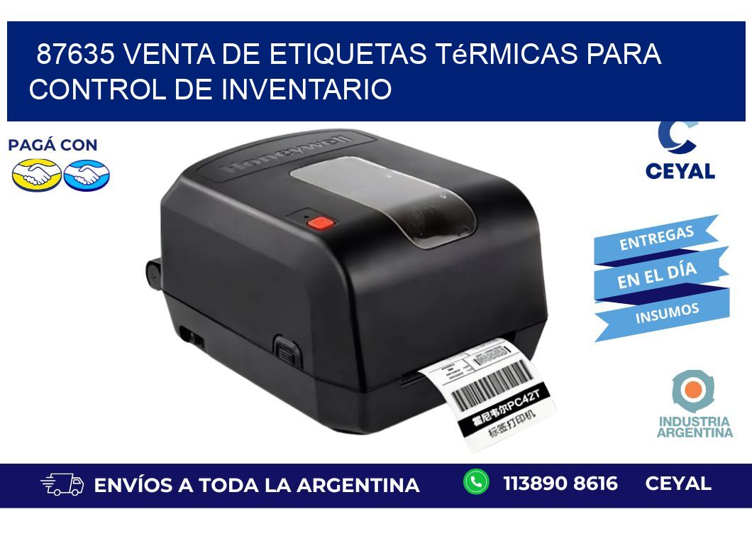 87635 venta de etiquetas térmicas para control de inventario