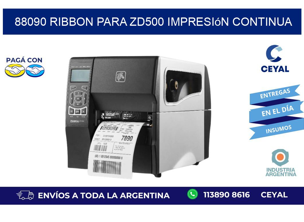 88090 ribbon para zd500 impresión continua