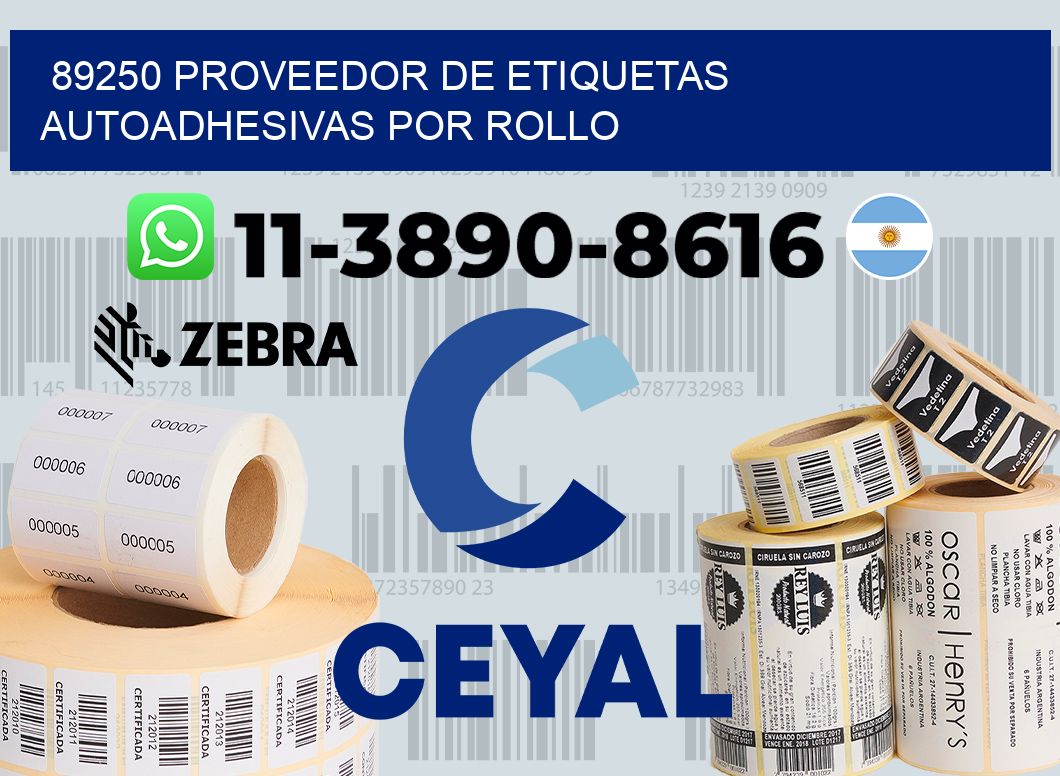 89250 proveedor de etiquetas autoadhesivas por rollo