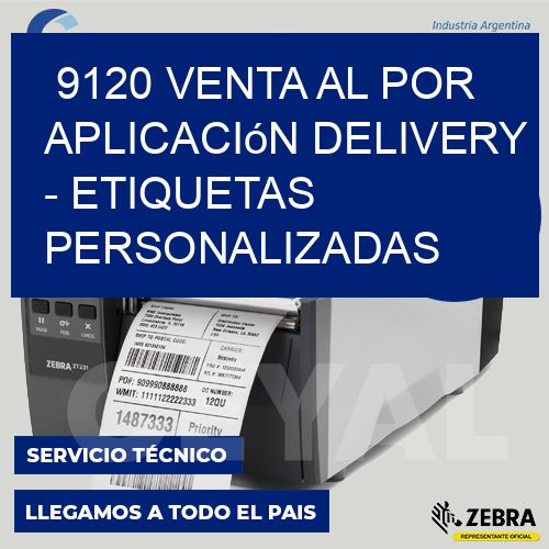 9120 Venta al Por Aplicación delivery - Etiquetas Personalizadas