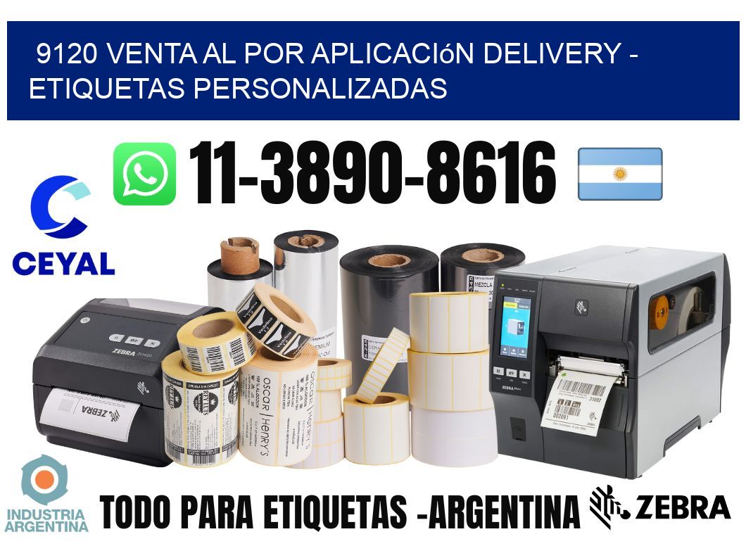 9120 Venta al Por Aplicación delivery - Etiquetas Personalizadas