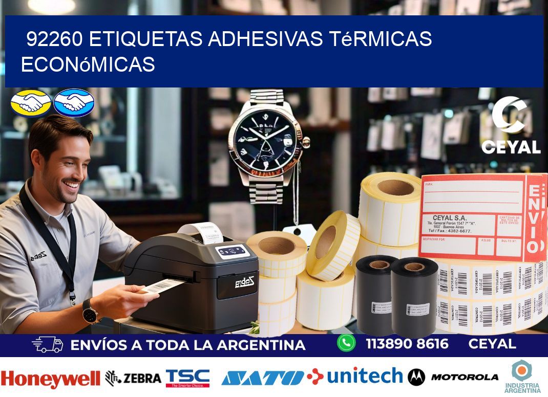 92260 etiquetas adhesivas térmicas económicas