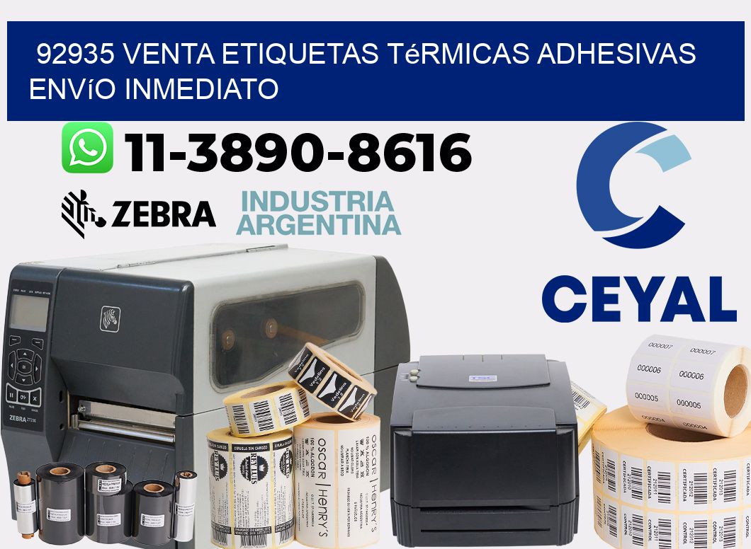 92935 venta etiquetas térmicas adhesivas envío inmediato
