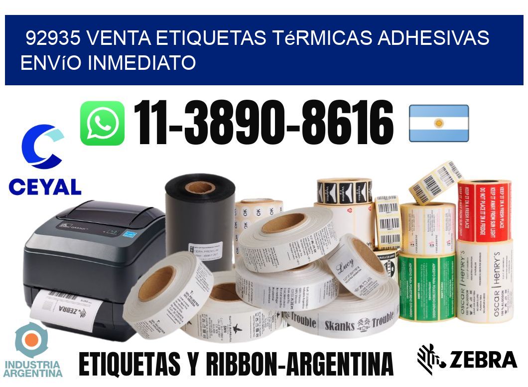 92935 venta etiquetas térmicas adhesivas envío inmediato