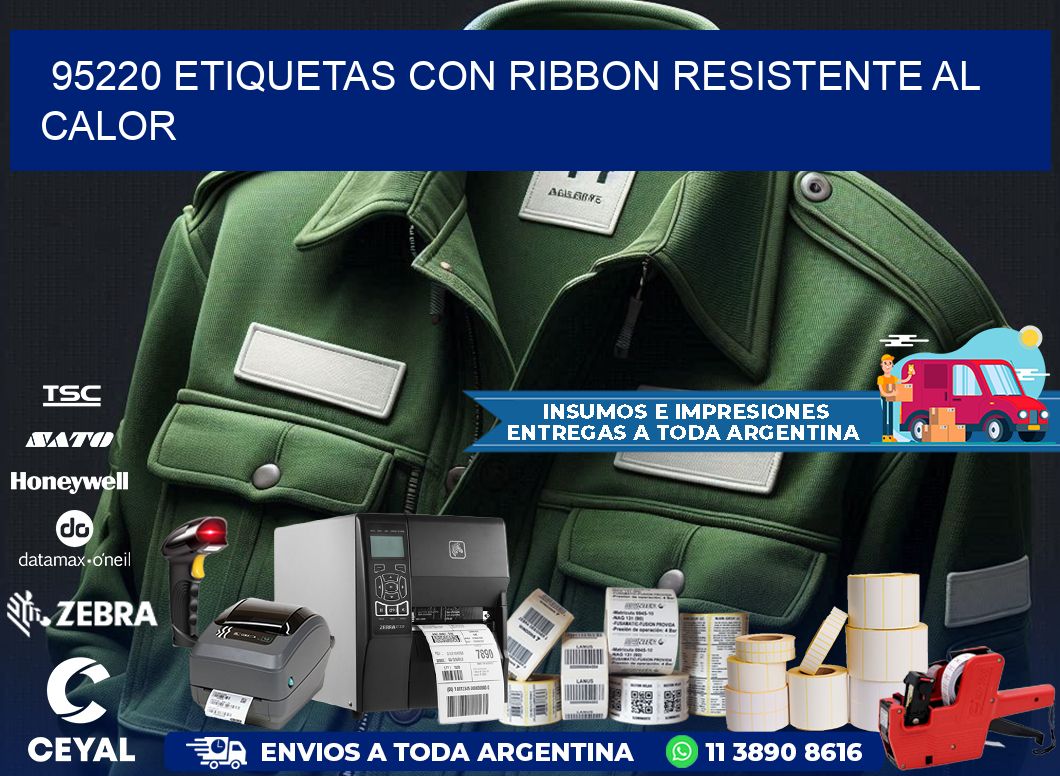 95220 etiquetas con ribbon resistente al calor