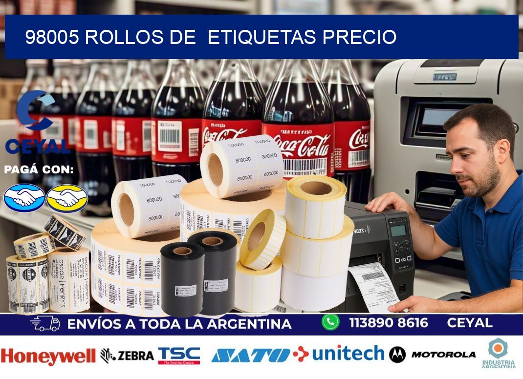 98005 rollos de  etiquetas precio