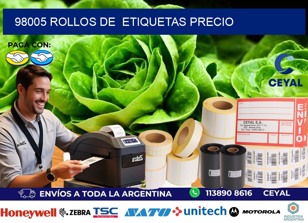 98005 rollos de  etiquetas precio