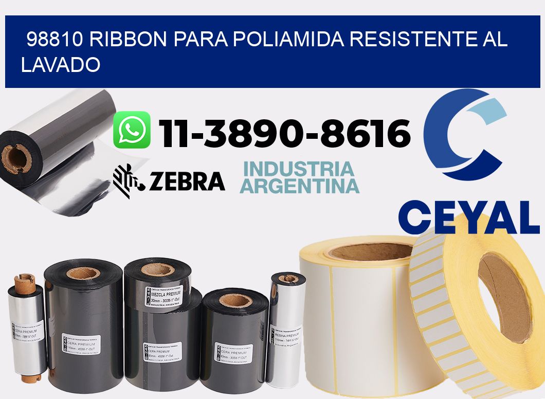 98810 ribbon para poliamida resistente al lavado