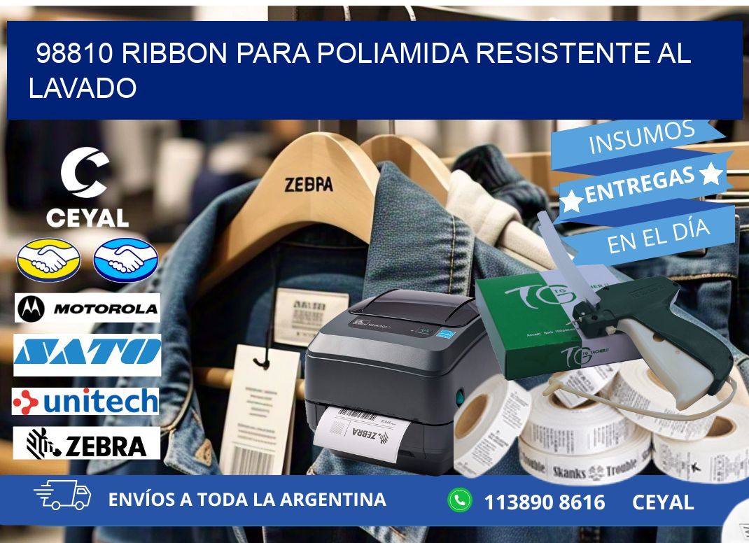 98810 ribbon para poliamida resistente al lavado