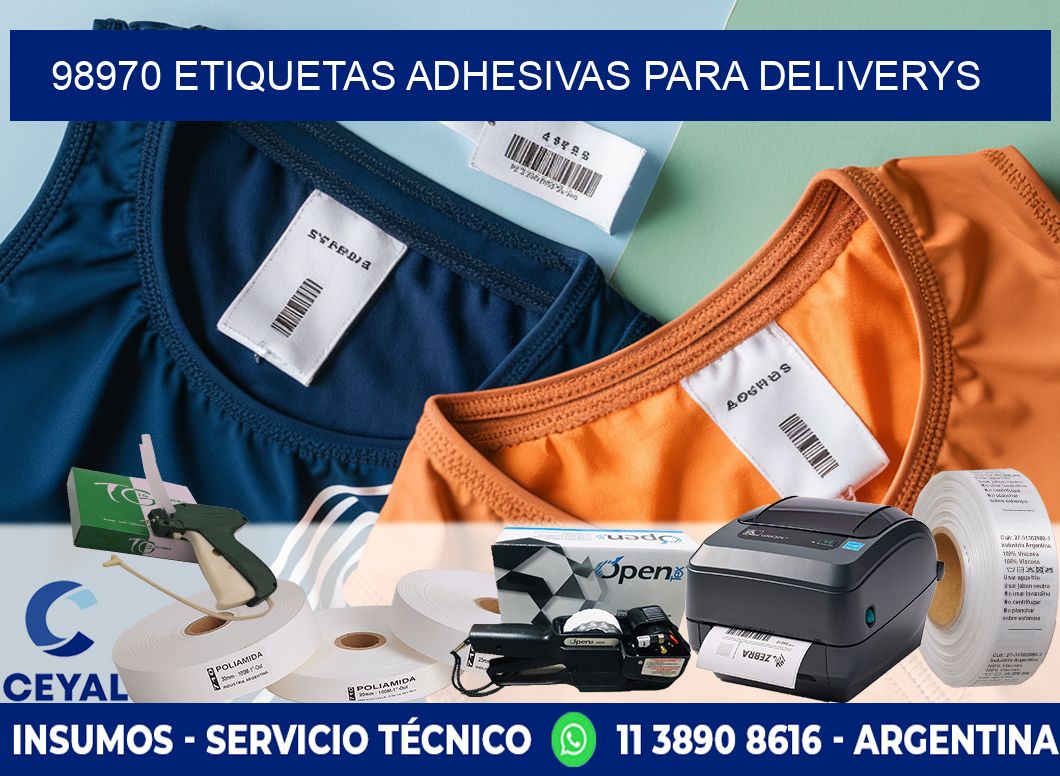 98970 etiquetas adhesivas para deliverys