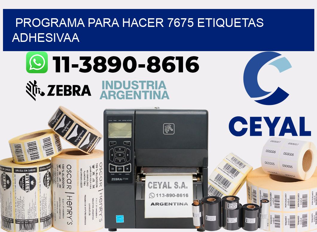 Programa para hacer 7675 etiquetas adhesivaa