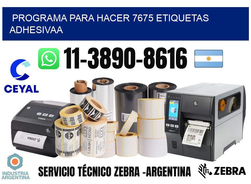 Programa para hacer 7675 etiquetas adhesivaa