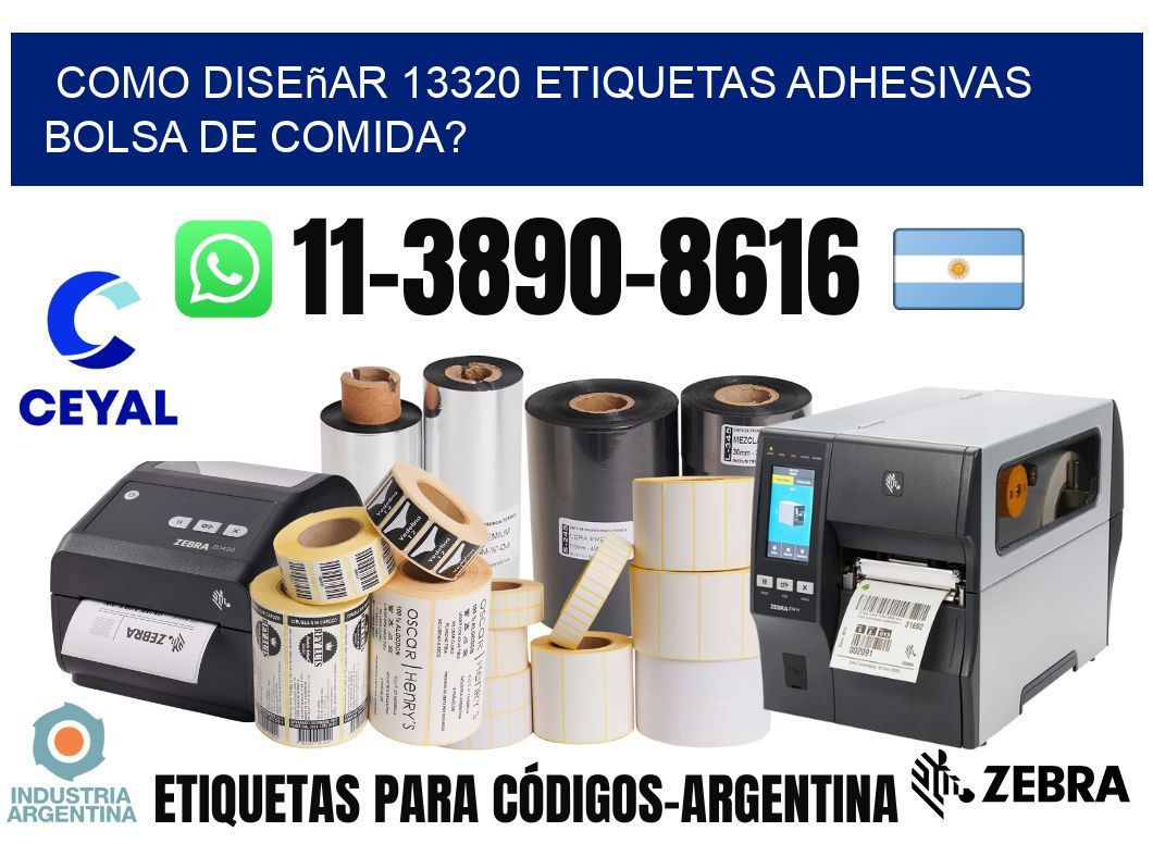 como diseñar 13320 etiquetas adhesivas bolsa de comida?