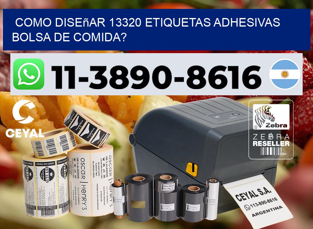 como diseñar 13320 etiquetas adhesivas bolsa de comida?