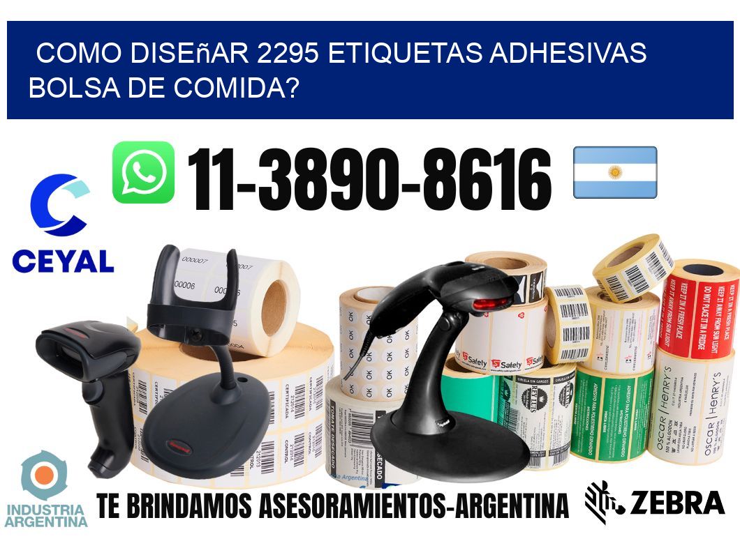 como diseñar 2295 etiquetas adhesivas bolsa de comida?