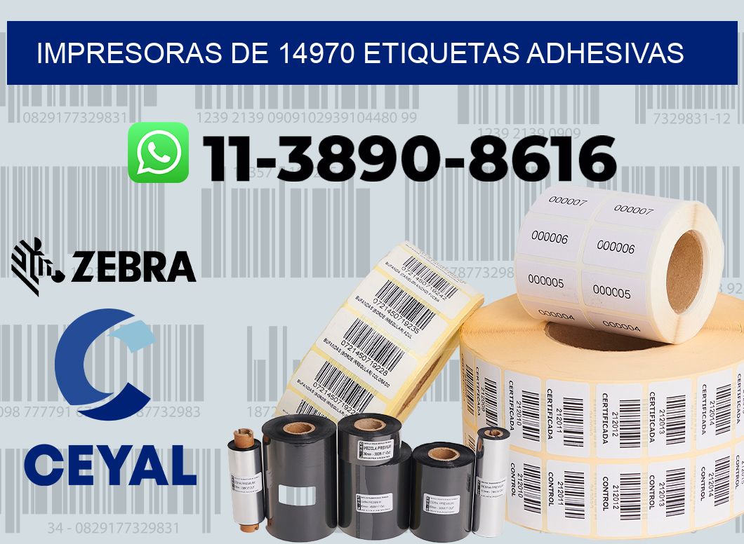 impresoras de 14970 etiquetas adhesivas